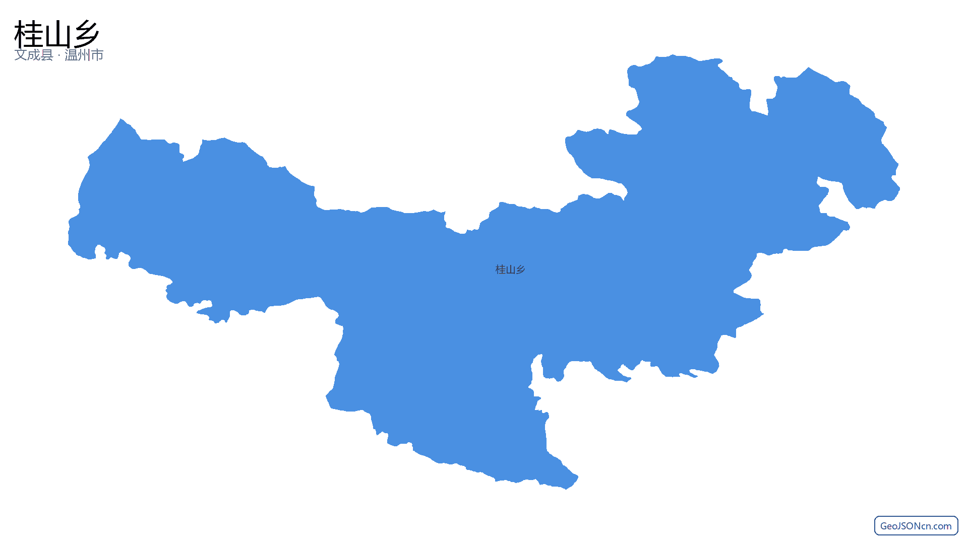 桂山乡行政区划边界地图（文成县·温州市）,提供GeoJSON、SHP矢量边界数据下载及高清地图大图(PNG/JPG) - GeoJSONcn.com