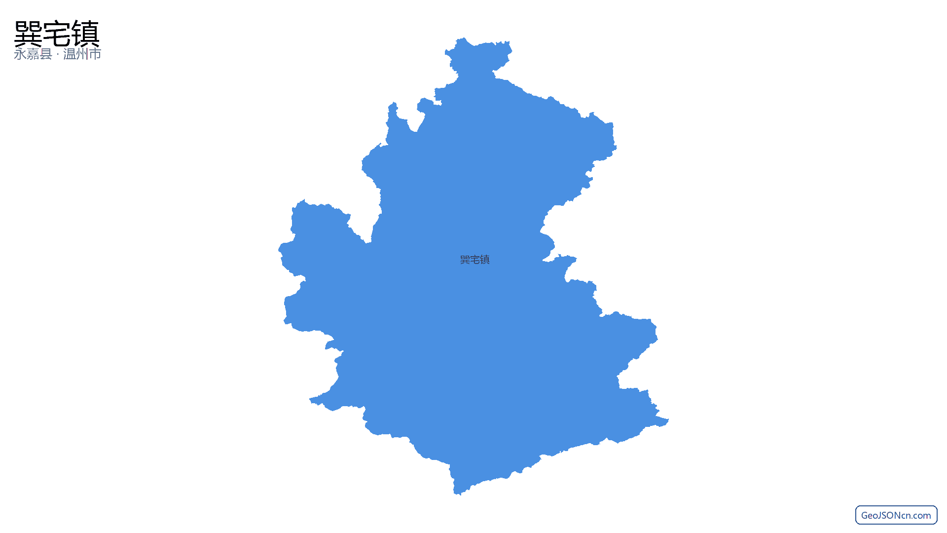 巽宅镇行政区划边界地图(永嘉县·温州市),提供GeoJSON、SHP矢量边界数据下载及高清地图大图(PNG/JPG) - GeoJSONcn.com