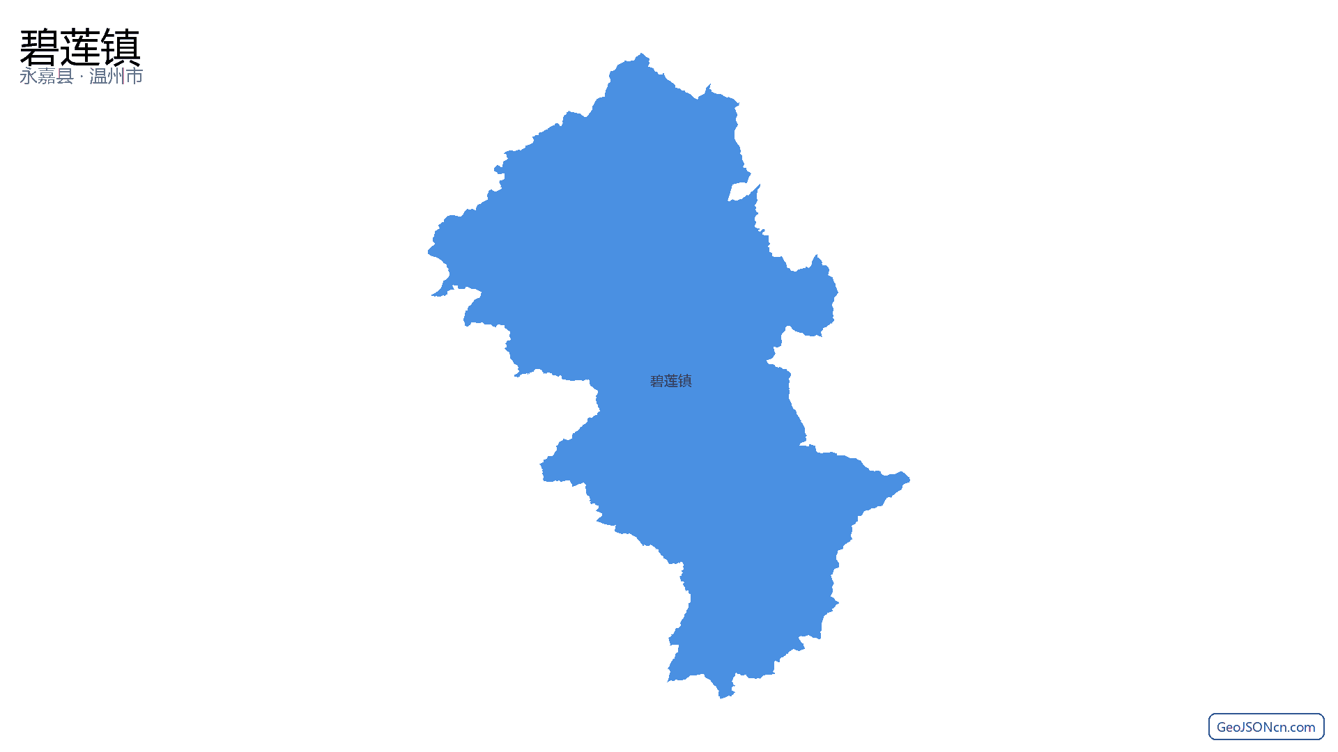碧莲镇行政区划边界地图（永嘉县·温州市）,提供GeoJSON、SHP矢量边界数据下载及高清地图大图(PNG/JPG) - GeoJSONcn.com