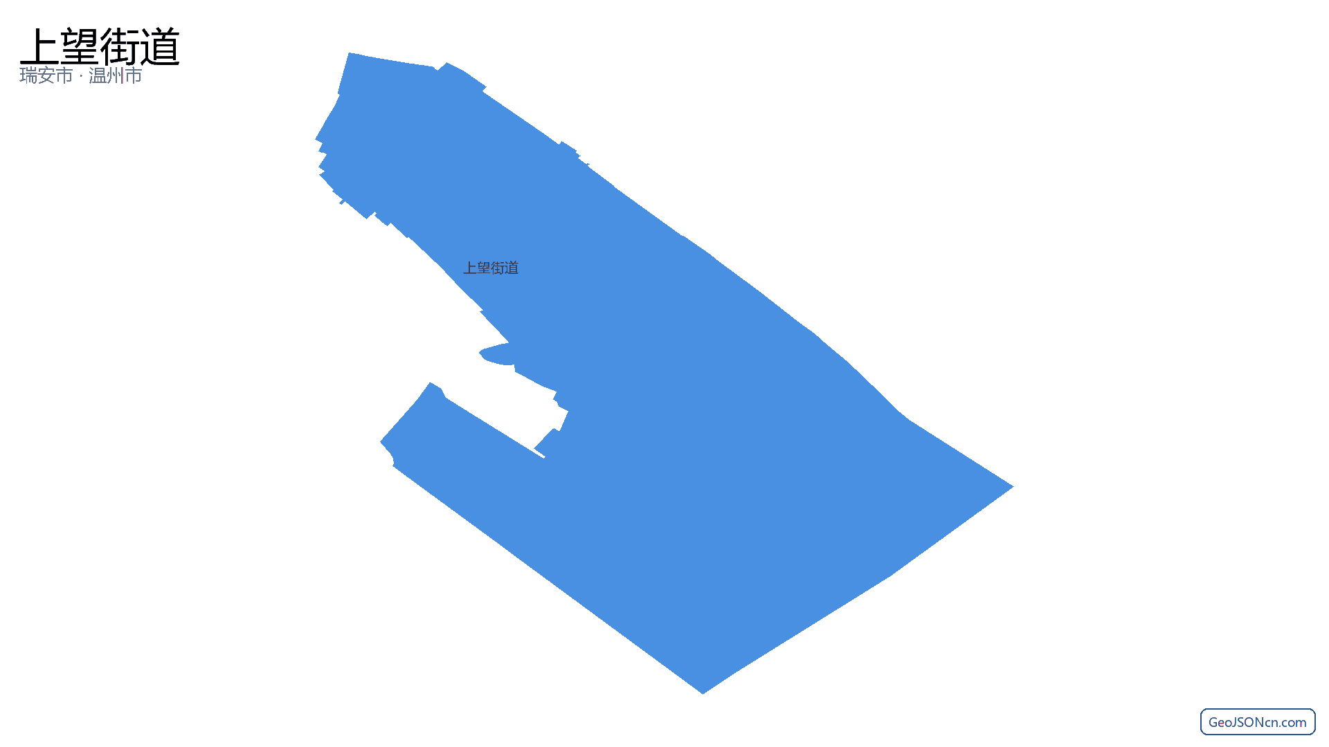 上望街道行政区划边界地图(瑞安市·温州市),提供GeoJSON、SHP矢量边界数据下载及高清地图大图(PNG/JPG) - GeoJSONcn.com