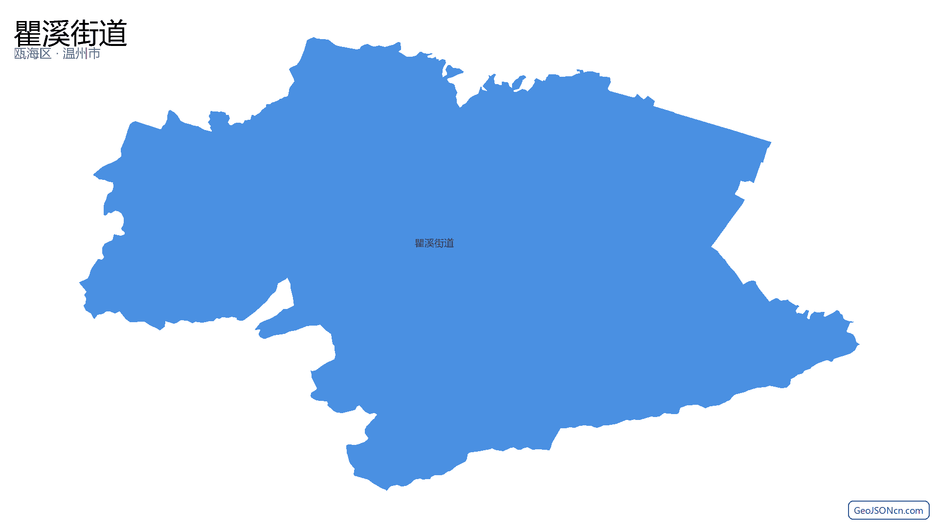 瞿溪街道行政区划边界地图(瓯海区·温州市),提供GeoJSON、SHP矢量边界数据下载及高清地图大图(PNG/JPG) - GeoJSONcn.com
