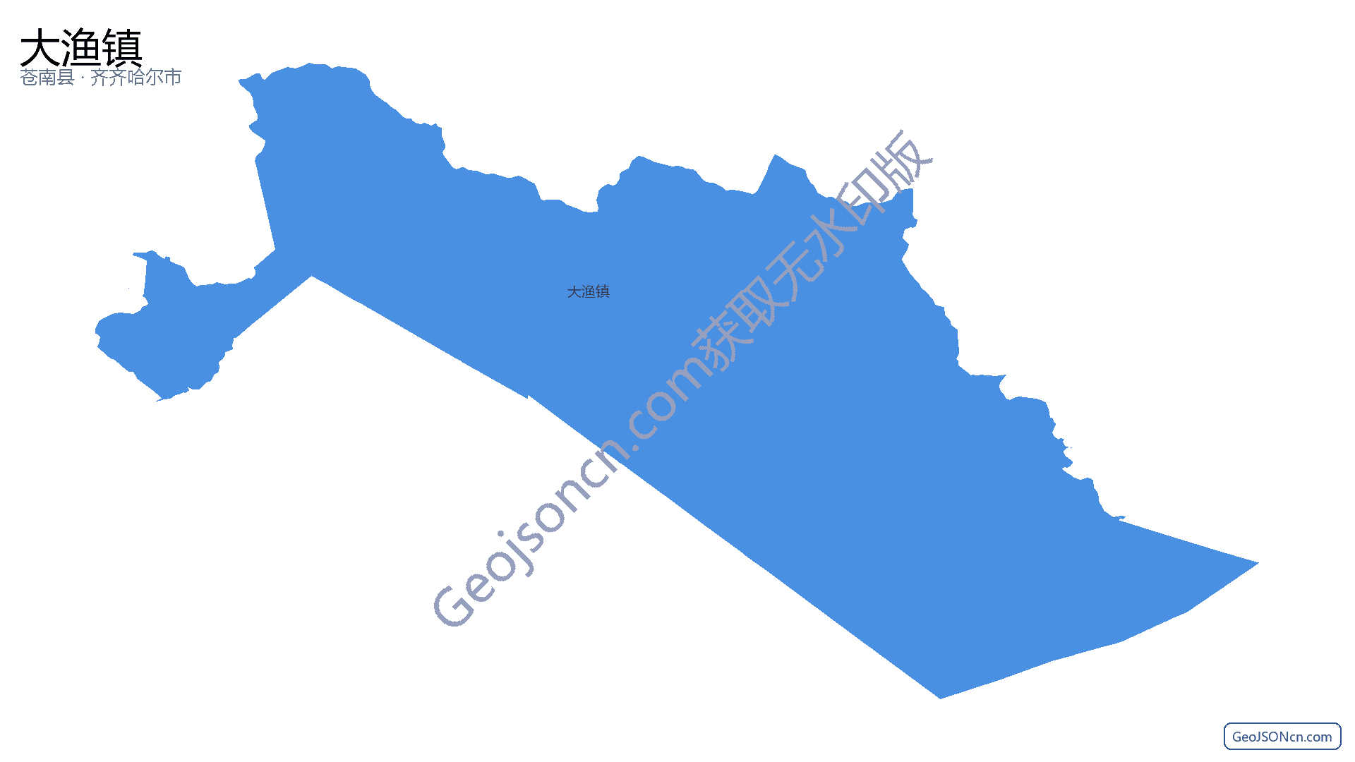 大渔镇行政区划边界地图（苍南县·温州市）,提供GeoJSON、SHP矢量边界数据下载及高清地图大图(PNG/JPG) - GeoJSONcn.com