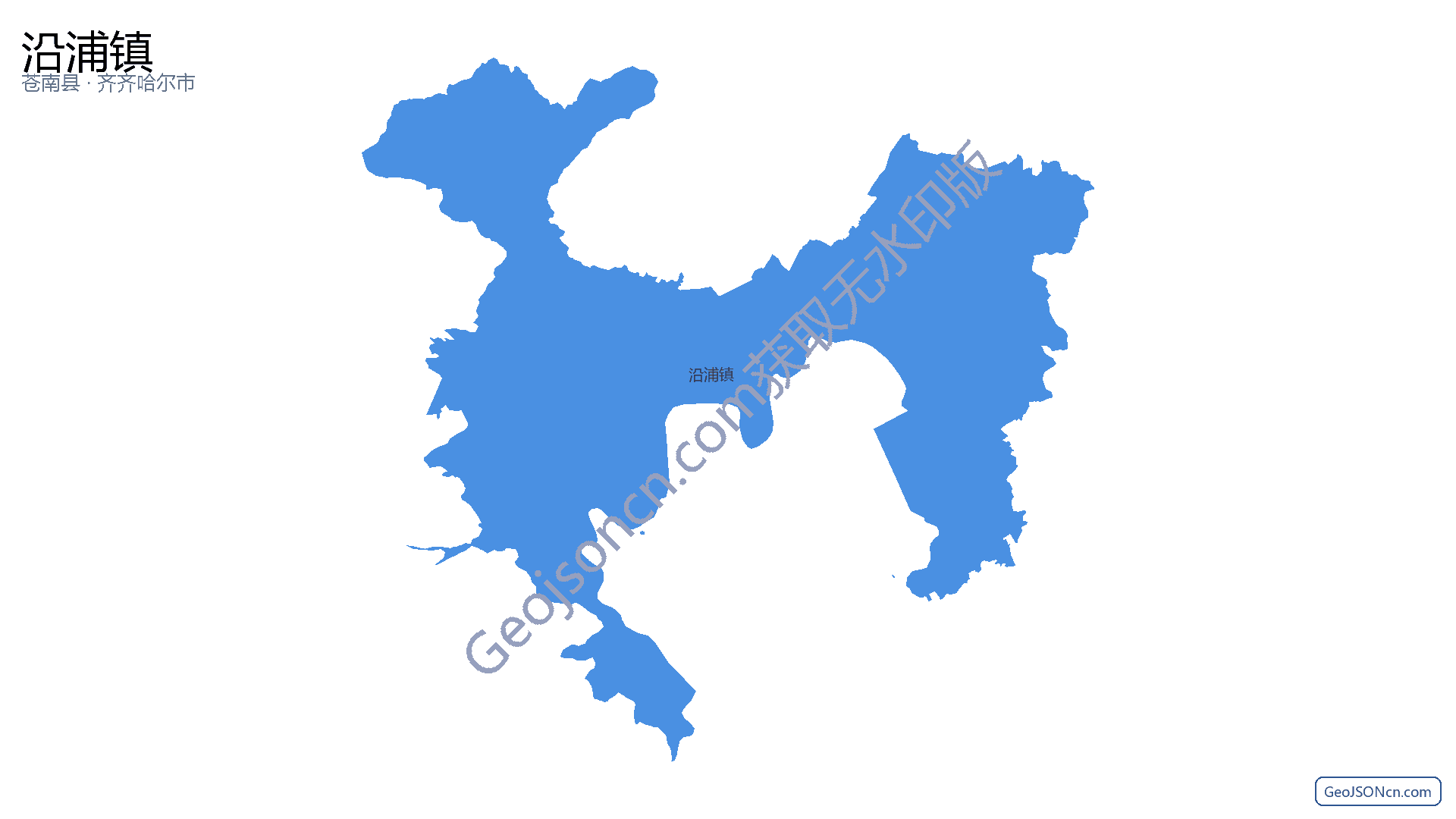 沿浦镇行政区划边界地图（苍南县·温州市）,提供GeoJSON、SHP矢量边界数据下载及高清地图大图(PNG/JPG) - GeoJSONcn.com