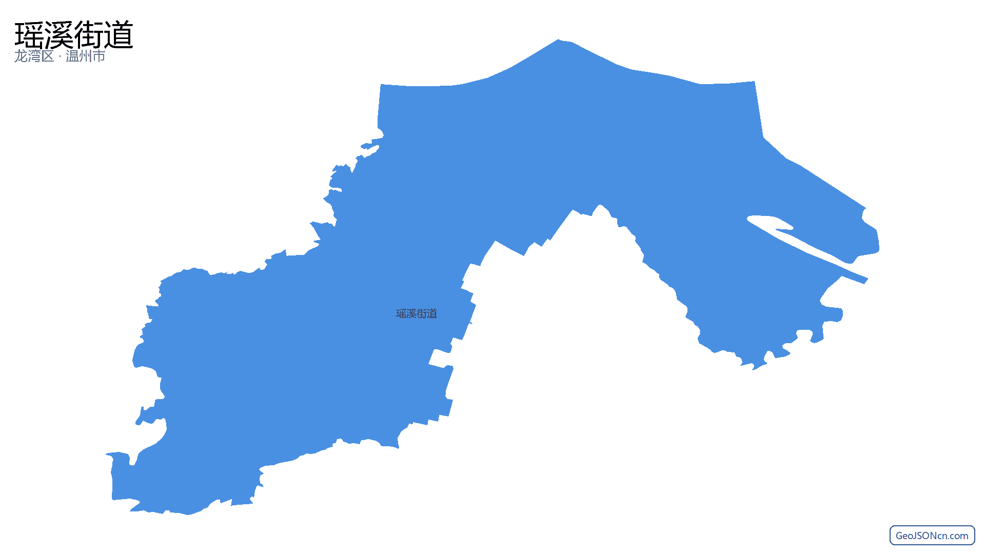 瑶溪街道行政区划边界地图(龙湾区·温州市),提供GeoJSON、SHP矢量边界数据下载及高清地图大图(PNG/JPG) - GeoJSONcn.com
