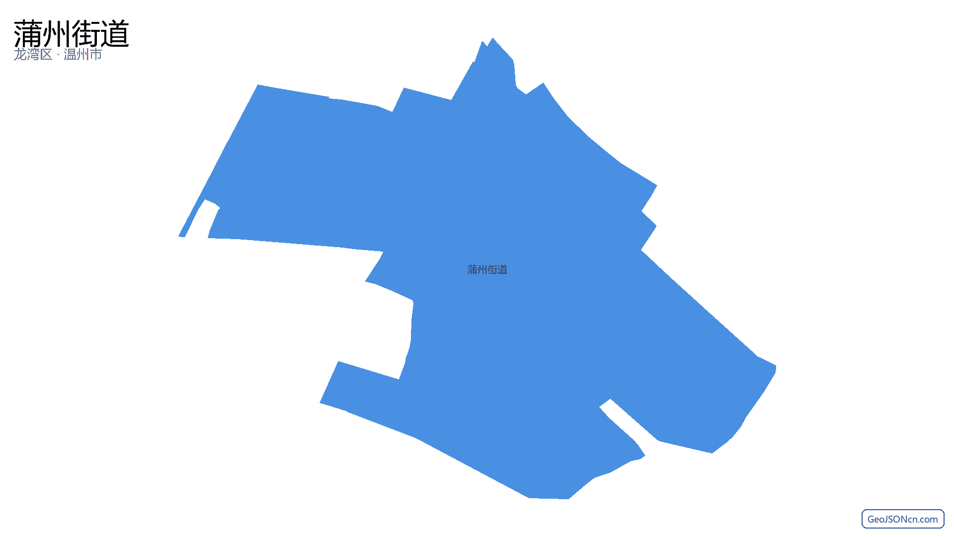 蒲州街道行政区划边界地图(龙湾区·温州市),提供GeoJSON、SHP矢量边界数据下载及高清地图大图(PNG/JPG) - GeoJSONcn.com