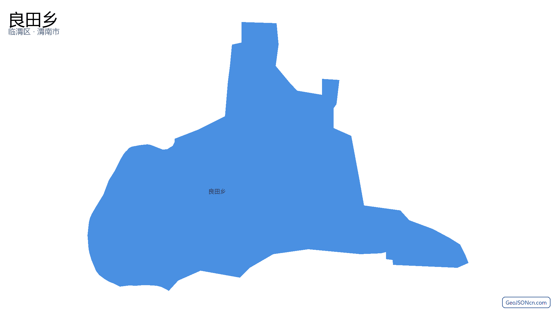 良田乡行政区划边界地图（临渭区·渭南市）,提供GeoJSON、SHP矢量边界数据下载及高清地图大图(PNG/JPG) - GeoJSONcn.com