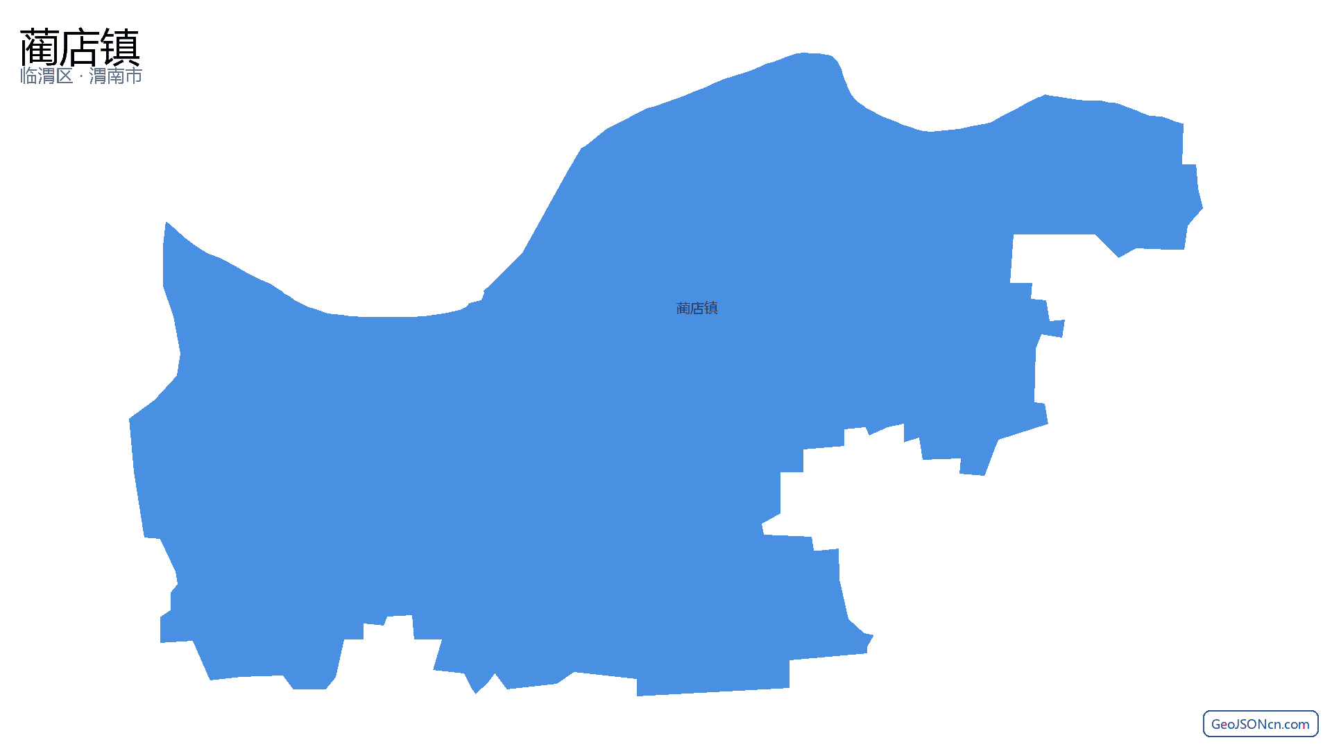 蔺店镇行政区划边界地图（临渭区·渭南市）,提供GeoJSON、SHP矢量边界数据下载及高清地图大图(PNG/JPG) - GeoJSONcn.com