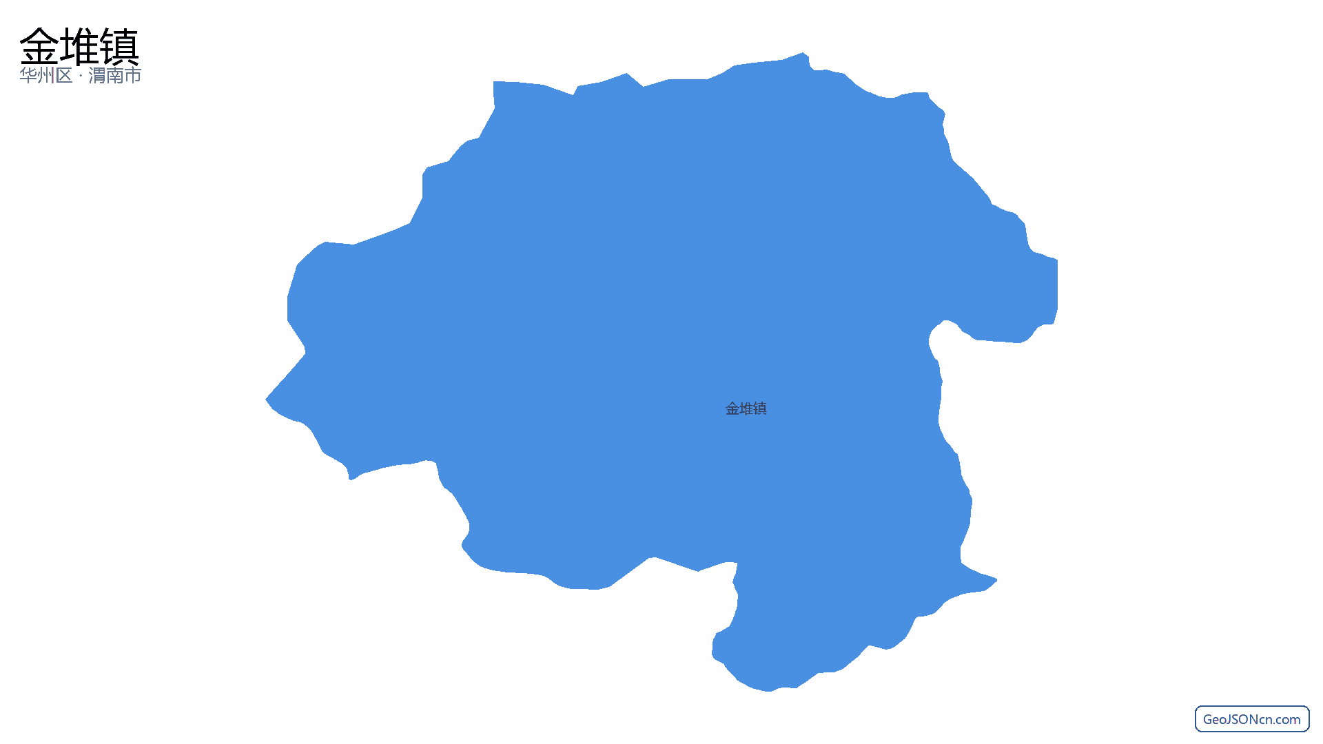 金堆镇行政区划边界地图（华州区·渭南市）,提供GeoJSON、SHP矢量边界数据下载及高清地图大图(PNG/JPG) - GeoJSONcn.com