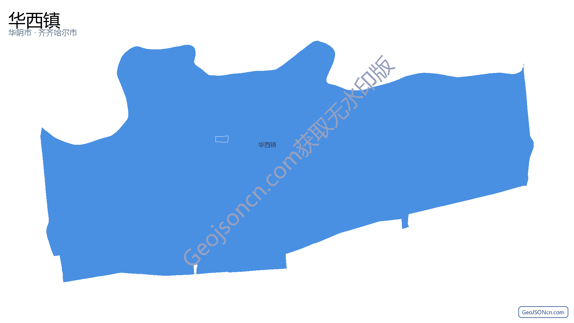 华西镇行政区划边界地图（华阴市·渭南市）,提供GeoJSON、SHP矢量边界数据下载及高清地图大图(PNG/JPG) - GeoJSONcn.com