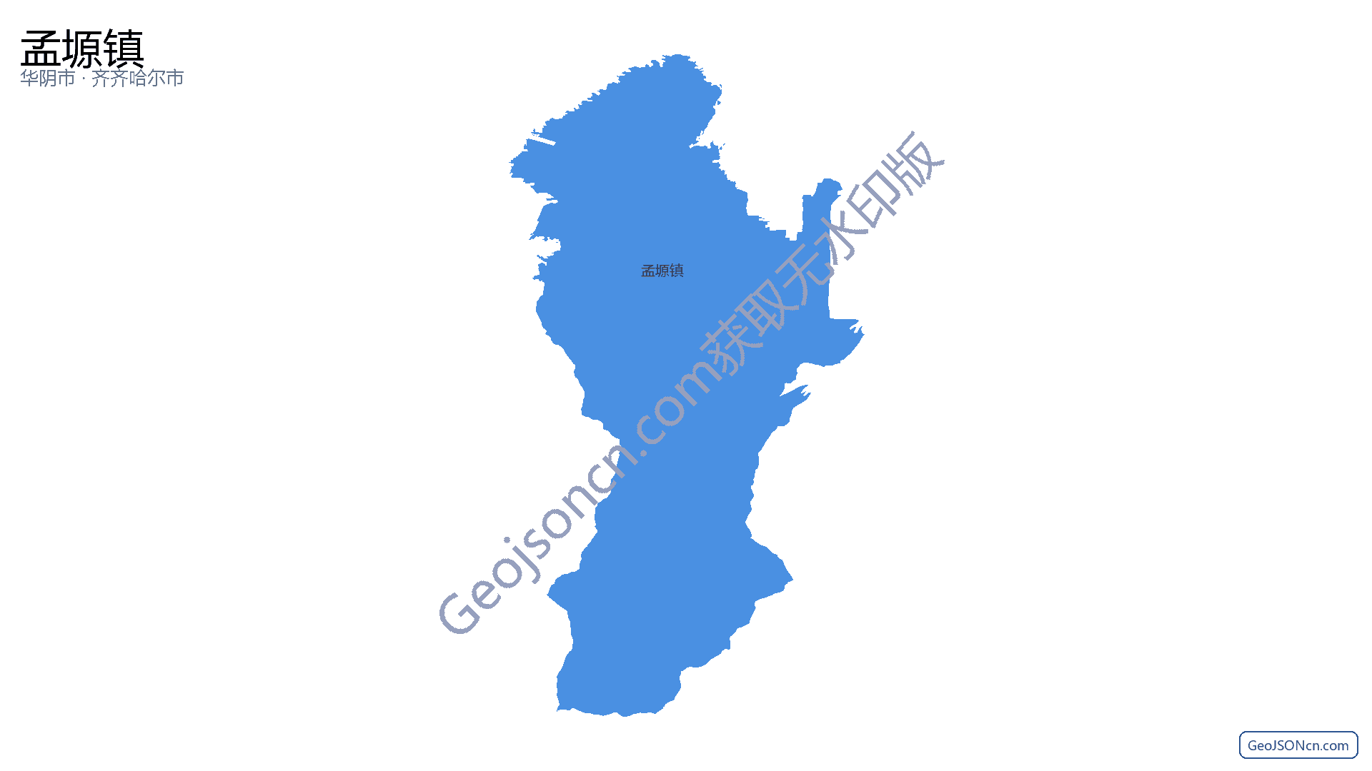 孟塬镇行政区划边界地图(华阴市·渭南市),提供GeoJSON、SHP矢量边界数据下载及高清地图大图(PNG/JPG) - GeoJSONcn.com