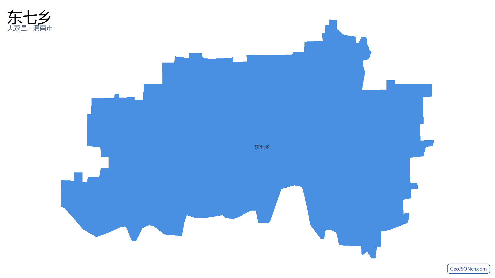 东七乡行政区划边界地图(大荔县·渭南市),提供GeoJSON、SHP矢量边界数据下载及高清地图大图(PNG/JPG) - GeoJSONcn.com
