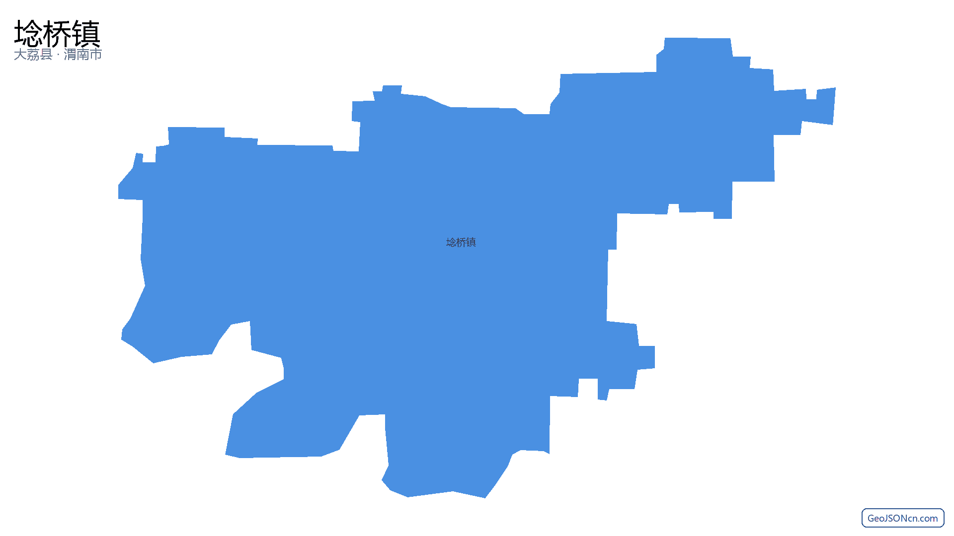 埝桥镇行政区划边界地图（大荔县·渭南市）,提供GeoJSON、SHP矢量边界数据下载及高清地图大图(PNG/JPG) - GeoJSONcn.com