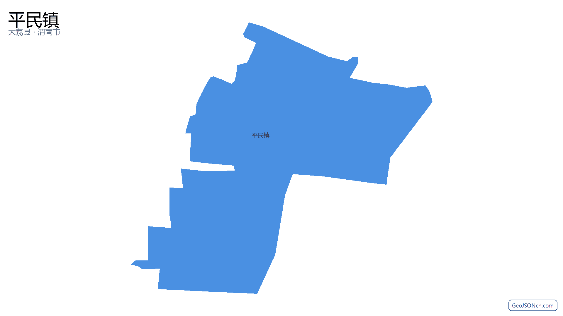 平民镇行政区划边界地图（大荔县·渭南市）,提供GeoJSON、SHP矢量边界数据下载及高清地图大图(PNG/JPG) - GeoJSONcn.com