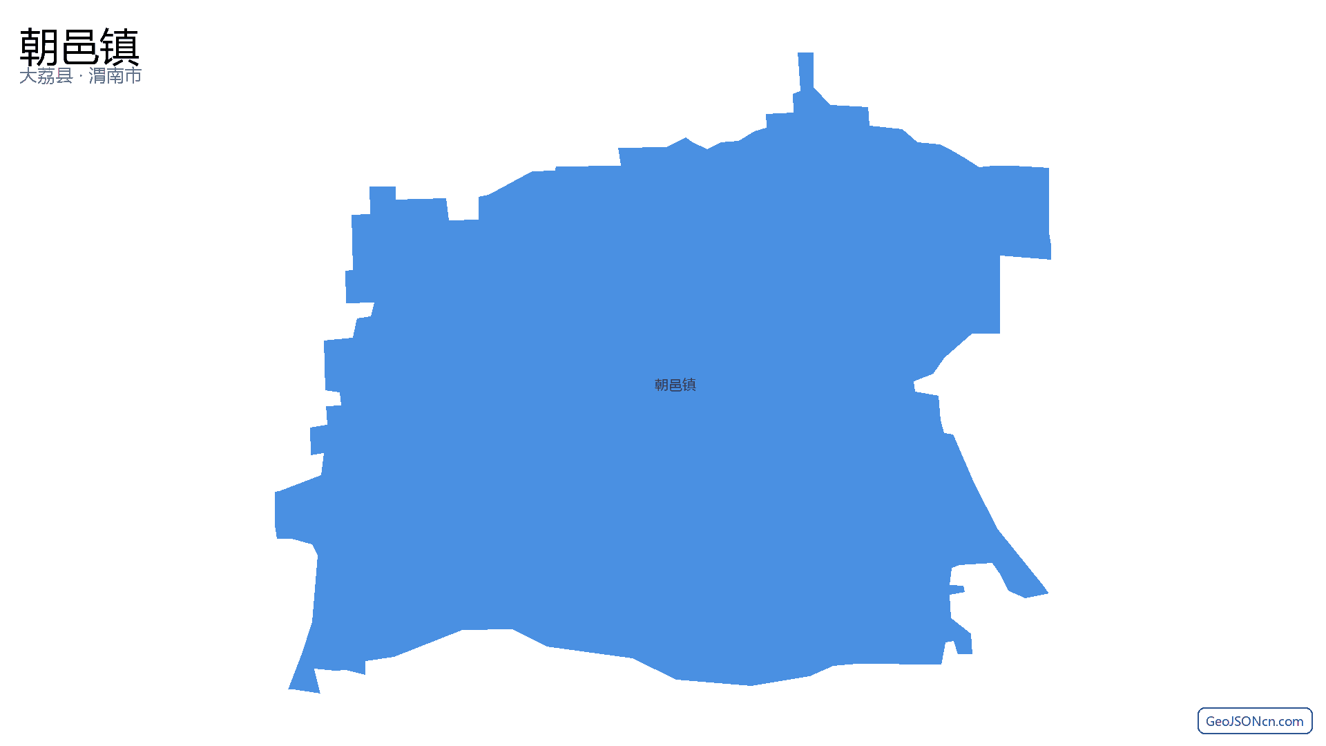 朝邑镇行政区划边界地图（大荔县·渭南市）,提供GeoJSON、SHP矢量边界数据下载及高清地图大图(PNG/JPG) - GeoJSONcn.com