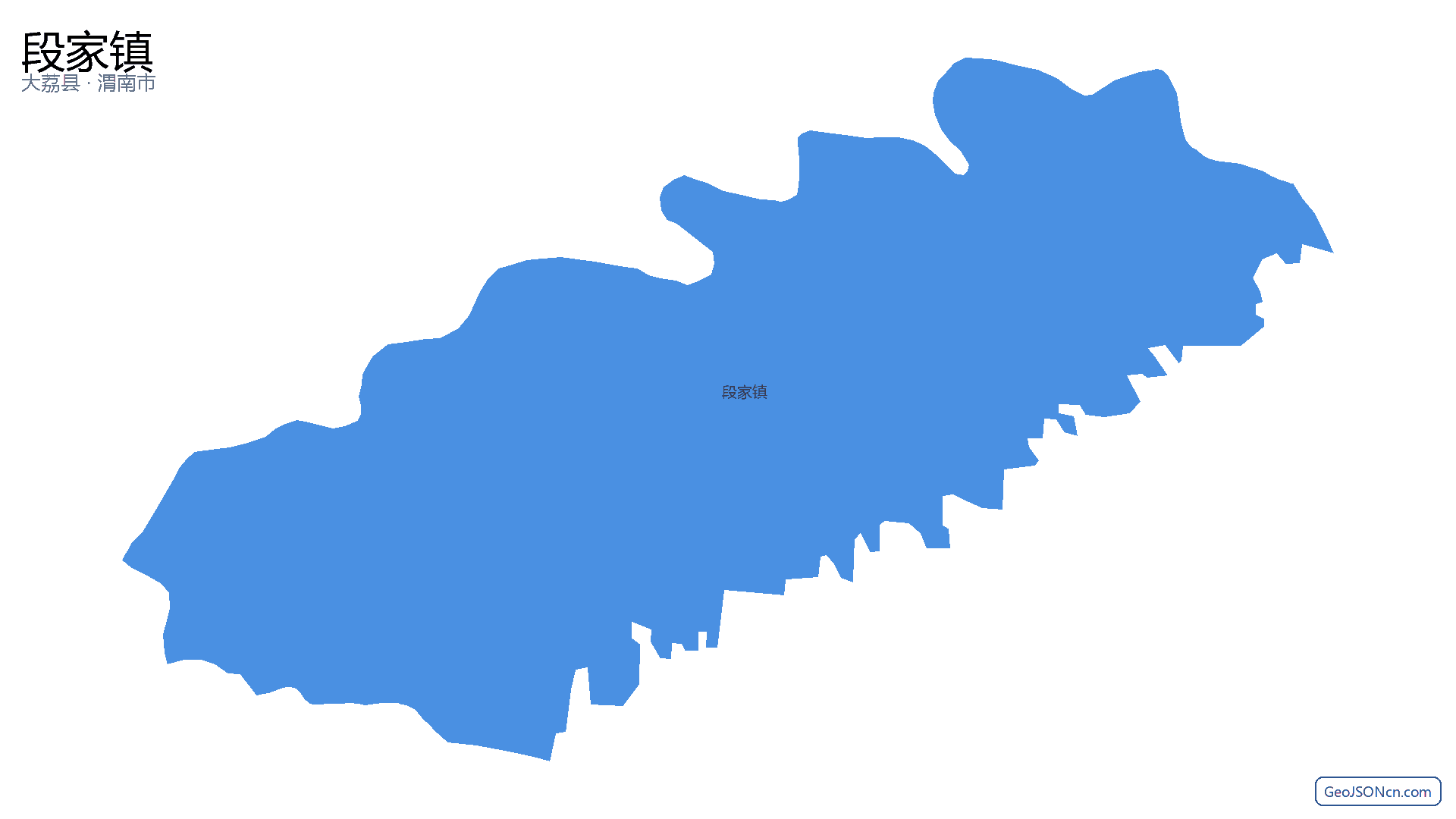 段家镇行政区划边界地图(大荔县·渭南市),提供GeoJSON、SHP矢量边界数据下载及高清地图大图(PNG/JPG) - GeoJSONcn.com