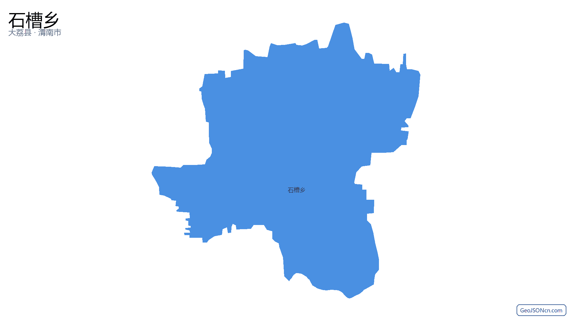 石槽乡行政区划边界地图（大荔县·渭南市）,提供GeoJSON、SHP矢量边界数据下载及高清地图大图(PNG/JPG) - GeoJSONcn.com