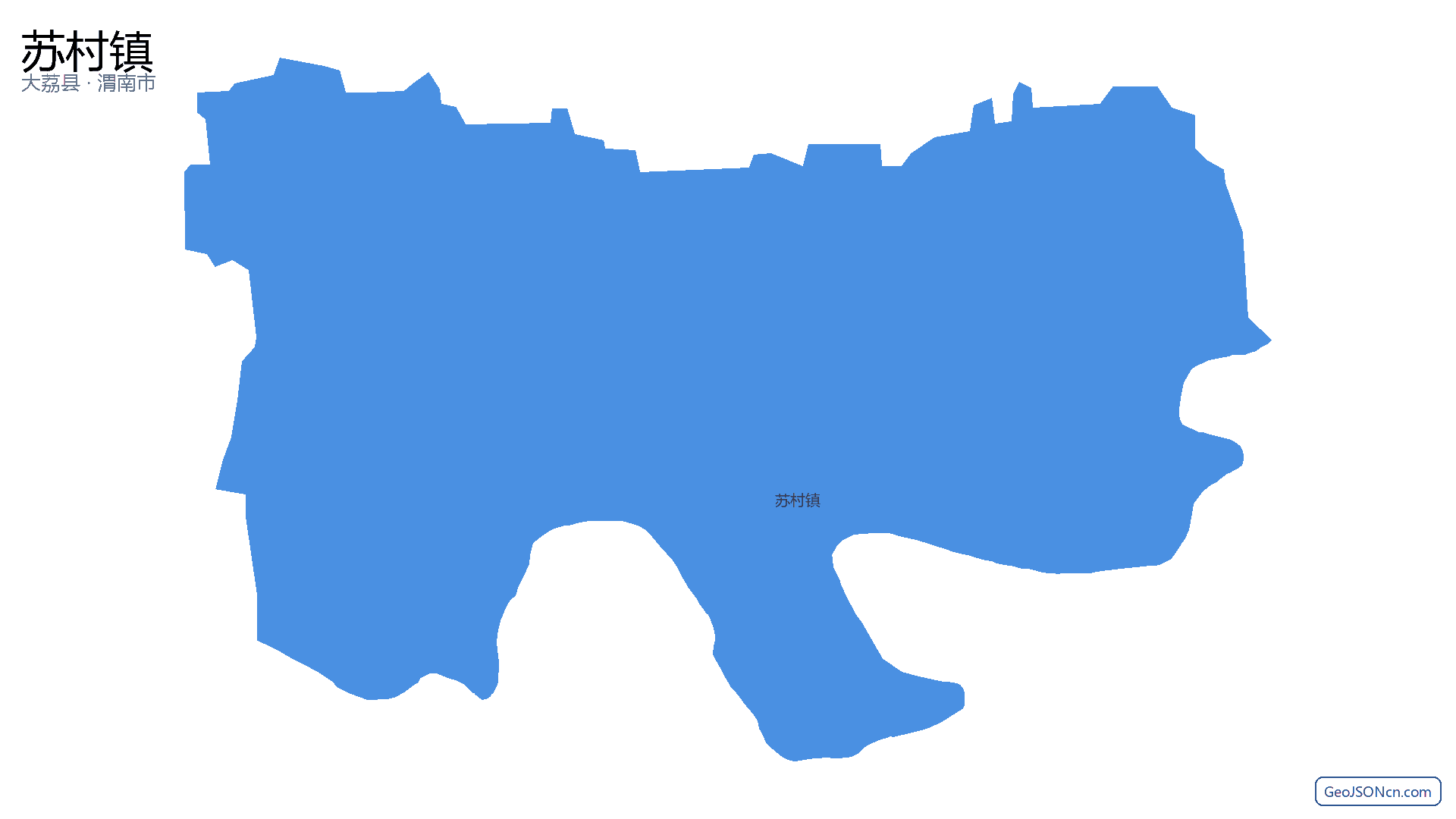 苏村镇行政区划边界地图（大荔县·渭南市）,提供GeoJSON、SHP矢量边界数据下载及高清地图大图(PNG/JPG) - GeoJSONcn.com