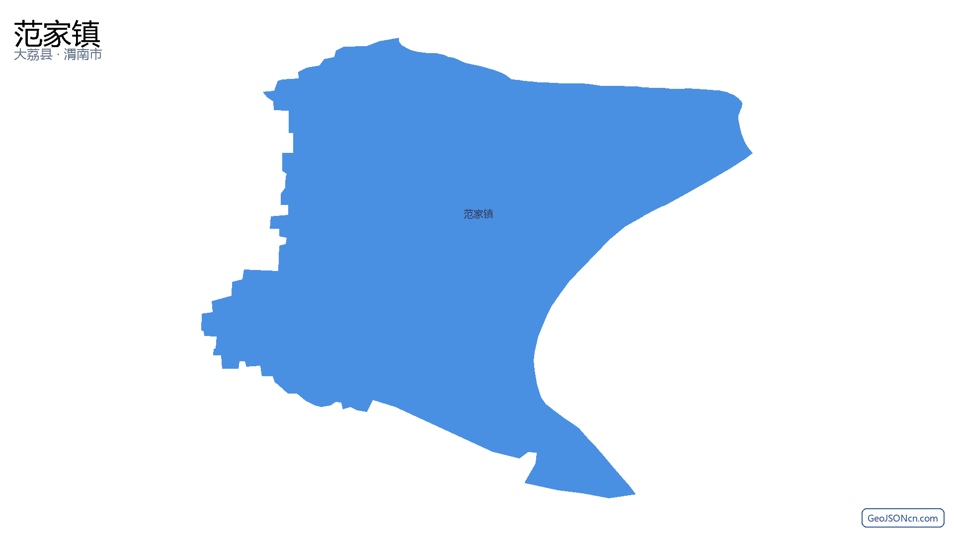 范家镇行政区划边界地图（大荔县·渭南市）,提供GeoJSON、SHP矢量边界数据下载及高清地图大图(PNG/JPG) - GeoJSONcn.com