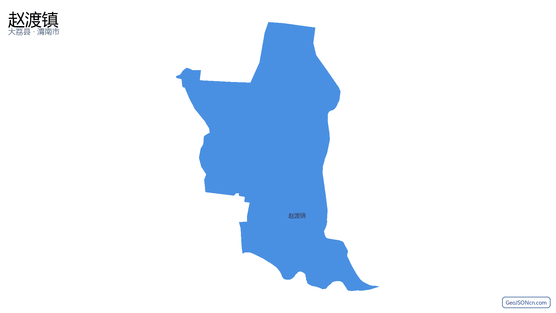 赵渡镇行政区划边界地图（大荔县·渭南市）,提供GeoJSON、SHP矢量边界数据下载及高清地图大图(PNG/JPG) - GeoJSONcn.com