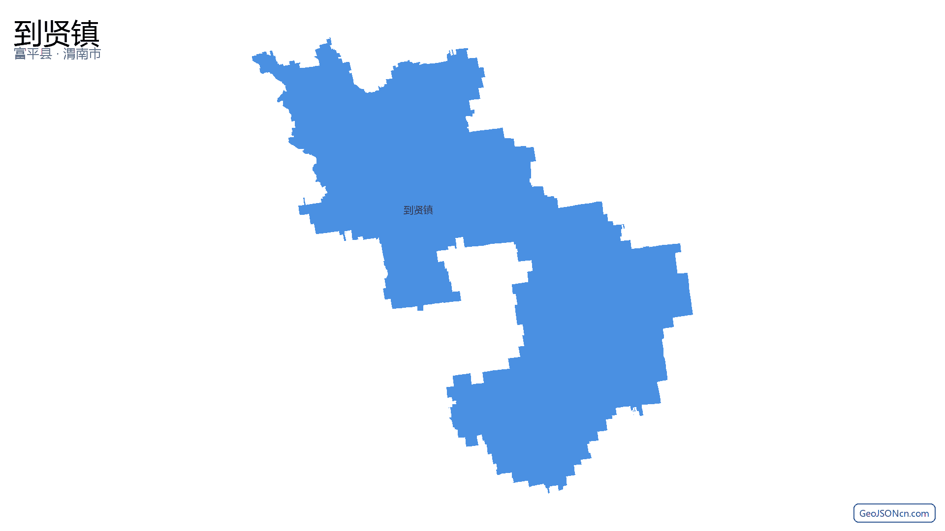 到贤镇行政区划边界地图(富平县·渭南市),提供GeoJSON、SHP矢量边界数据下载及高清地图大图(PNG/JPG) - GeoJSONcn.com