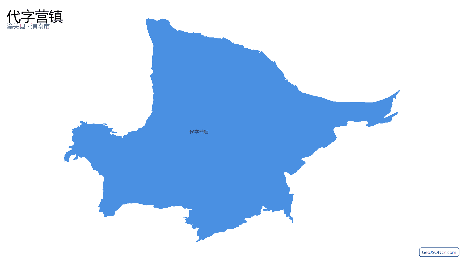 代字营镇行政区划边界地图（潼关县·渭南市）,提供GeoJSON、SHP矢量边界数据下载及高清地图大图(PNG/JPG) - GeoJSONcn.com