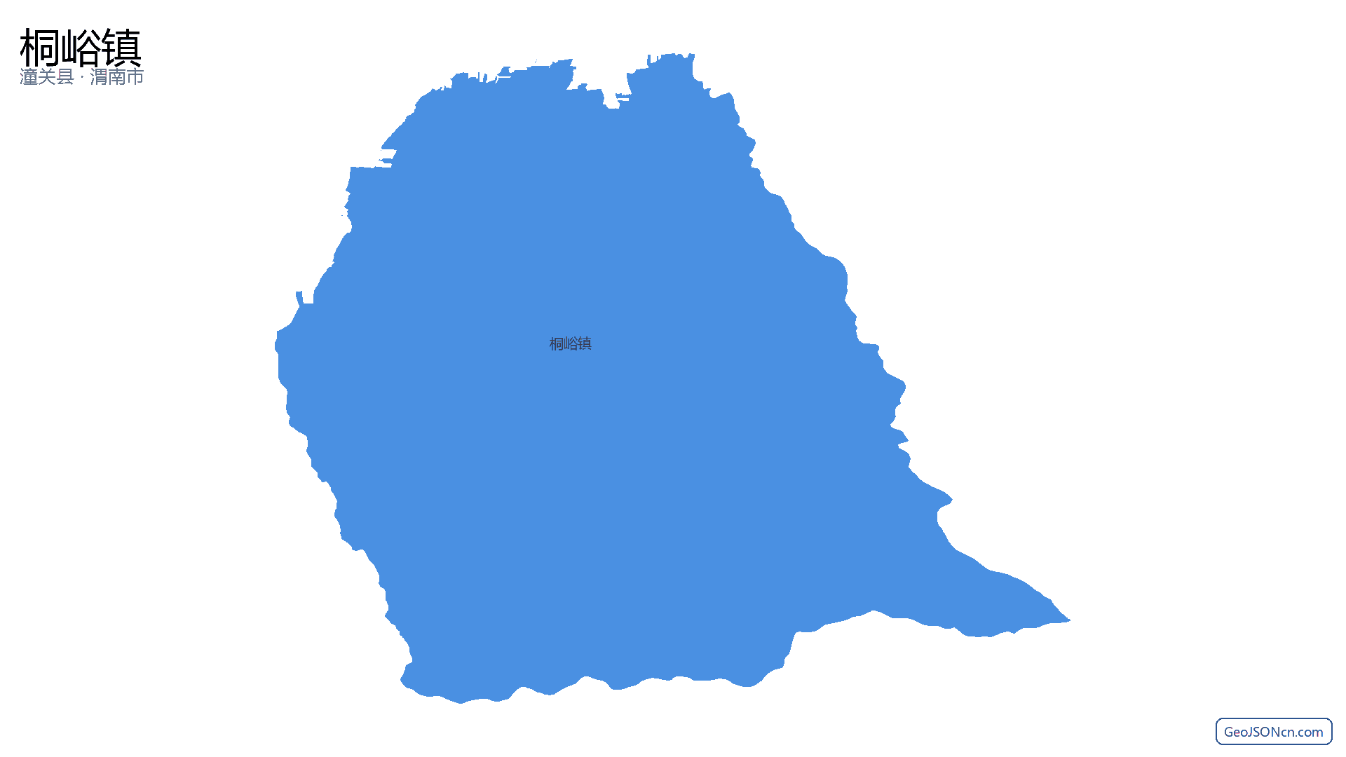桐峪镇行政区划边界地图(潼关县·渭南市),提供GeoJSON、SHP矢量边界数据下载及高清地图大图(PNG/JPG) - GeoJSONcn.com