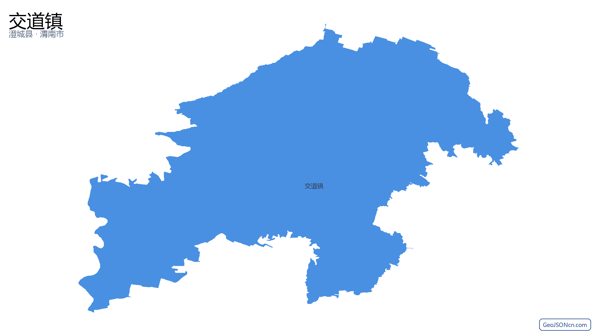 交道镇行政区划边界地图（澄城县·渭南市）,提供GeoJSON、SHP矢量边界数据下载及高清地图大图(PNG/JPG) - GeoJSONcn.com