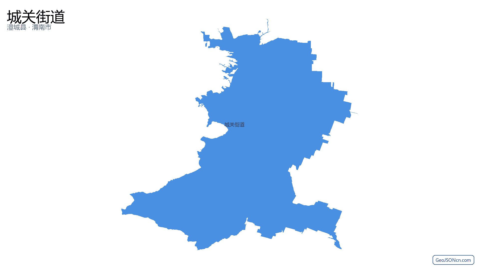 城关街道行政区划边界地图(澄城县·渭南市),提供GeoJSON、SHP矢量边界数据下载及高清地图大图(PNG/JPG) - GeoJSONcn.com