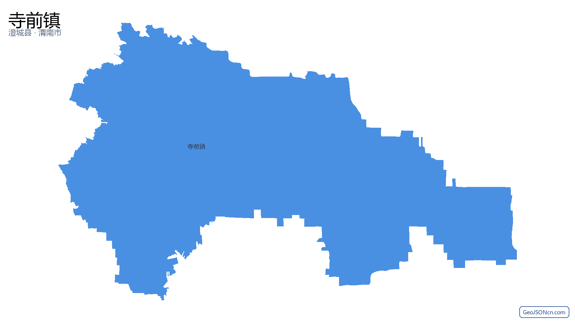 寺前镇行政区划边界地图（澄城县·渭南市）,提供GeoJSON、SHP矢量边界数据下载及高清地图大图(PNG/JPG) - GeoJSONcn.com