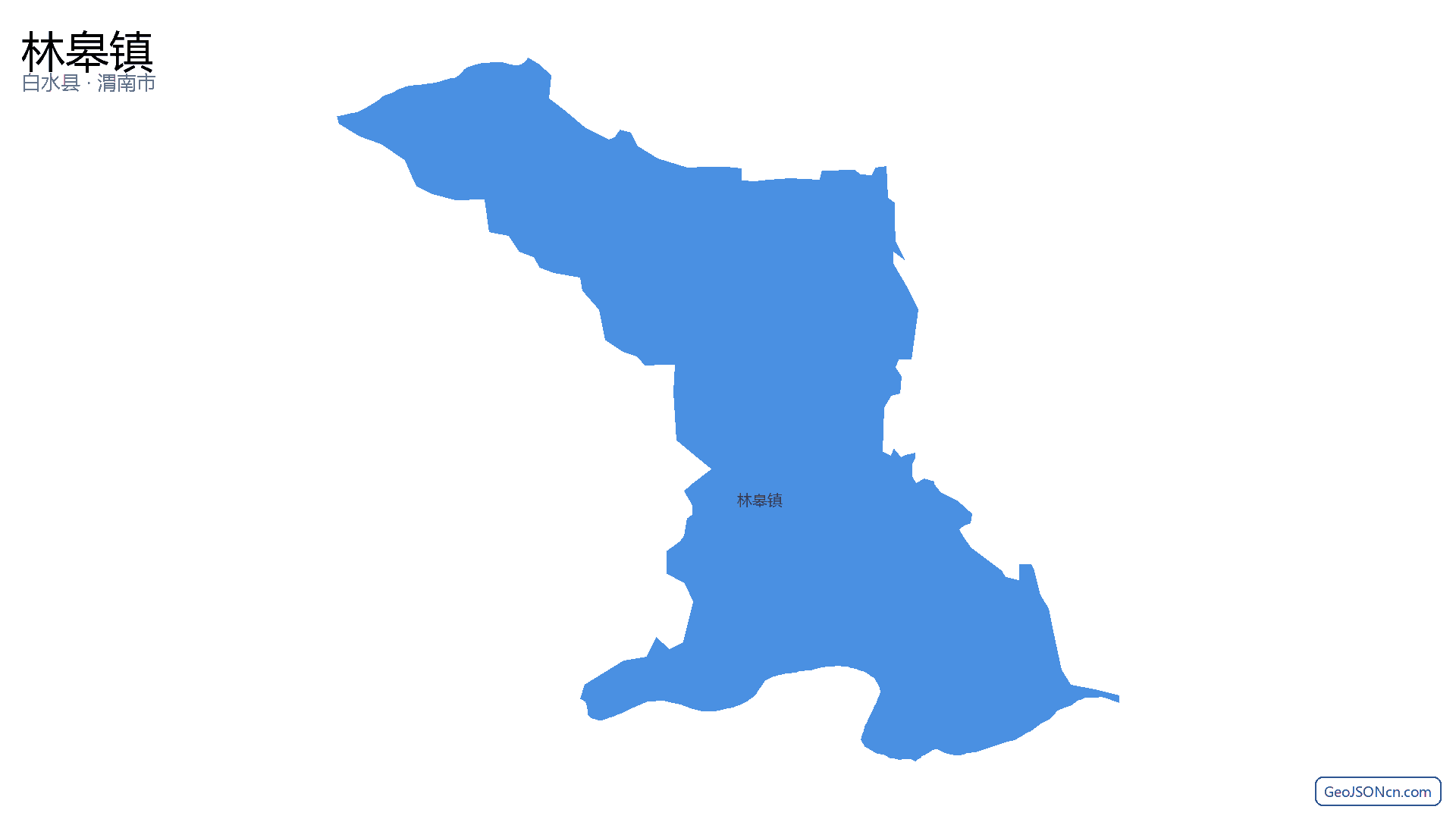 林皋镇行政区划边界地图（白水县·渭南市）,提供GeoJSON、SHP矢量边界数据下载及高清地图大图(PNG/JPG) - GeoJSONcn.com