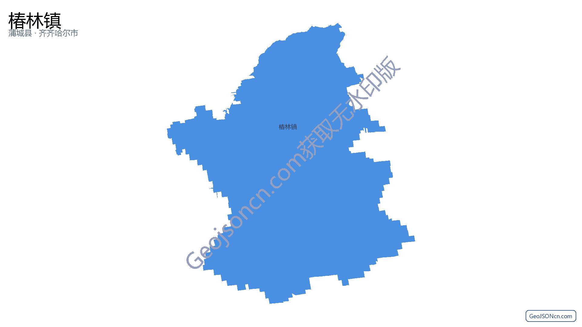 椿林镇行政区划边界地图(蒲城县·渭南市),提供GeoJSON、SHP矢量边界数据下载及高清地图大图(PNG/JPG) - GeoJSONcn.com
