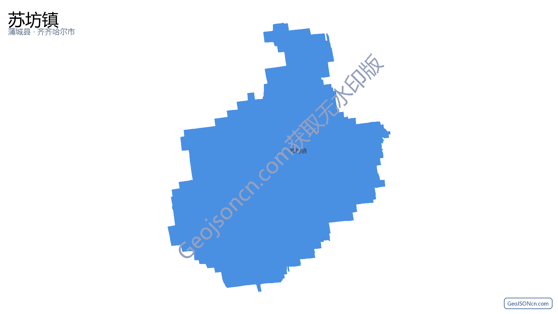 苏坊镇行政区划边界地图（蒲城县·渭南市）,提供GeoJSON、SHP矢量边界数据下载及高清地图大图(PNG/JPG) - GeoJSONcn.com