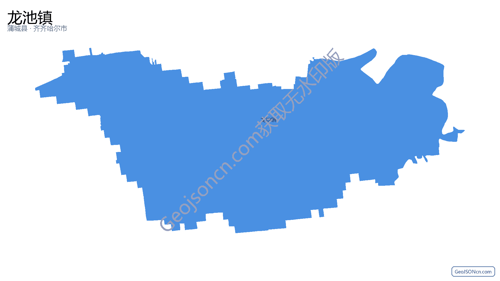 龙池镇行政区划边界地图（蒲城县·渭南市）,提供GeoJSON、SHP矢量边界数据下载及高清地图大图(PNG/JPG) - GeoJSONcn.com