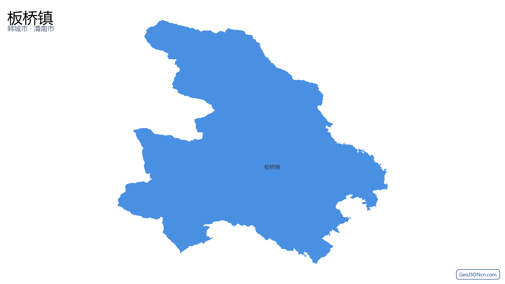 板桥镇行政区划边界地图(韩城市·渭南市),提供GeoJSON、SHP矢量边界数据下载及高清地图大图(PNG/JPG) - GeoJSONcn.com
