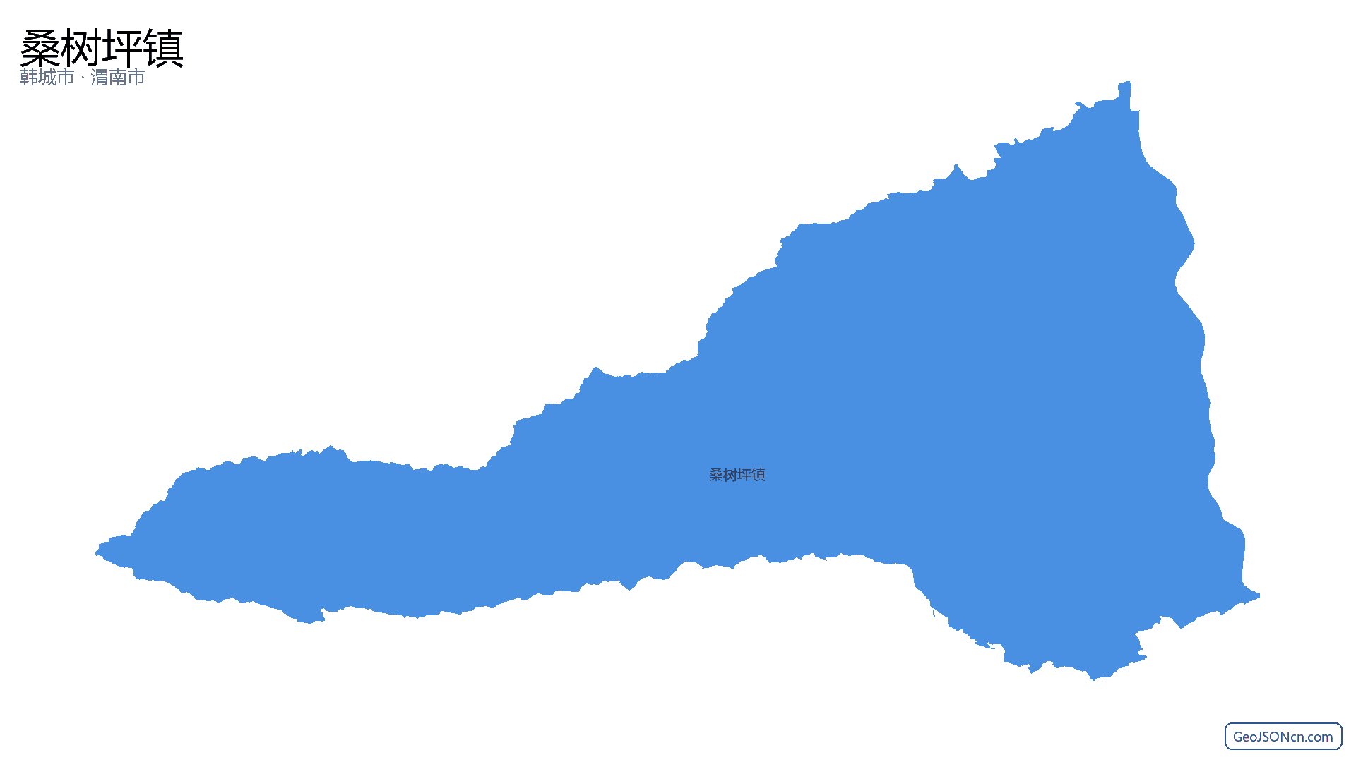 桑树坪镇行政区划边界地图（韩城市·渭南市）,提供GeoJSON、SHP矢量边界数据下载及高清地图大图(PNG/JPG) - GeoJSONcn.com