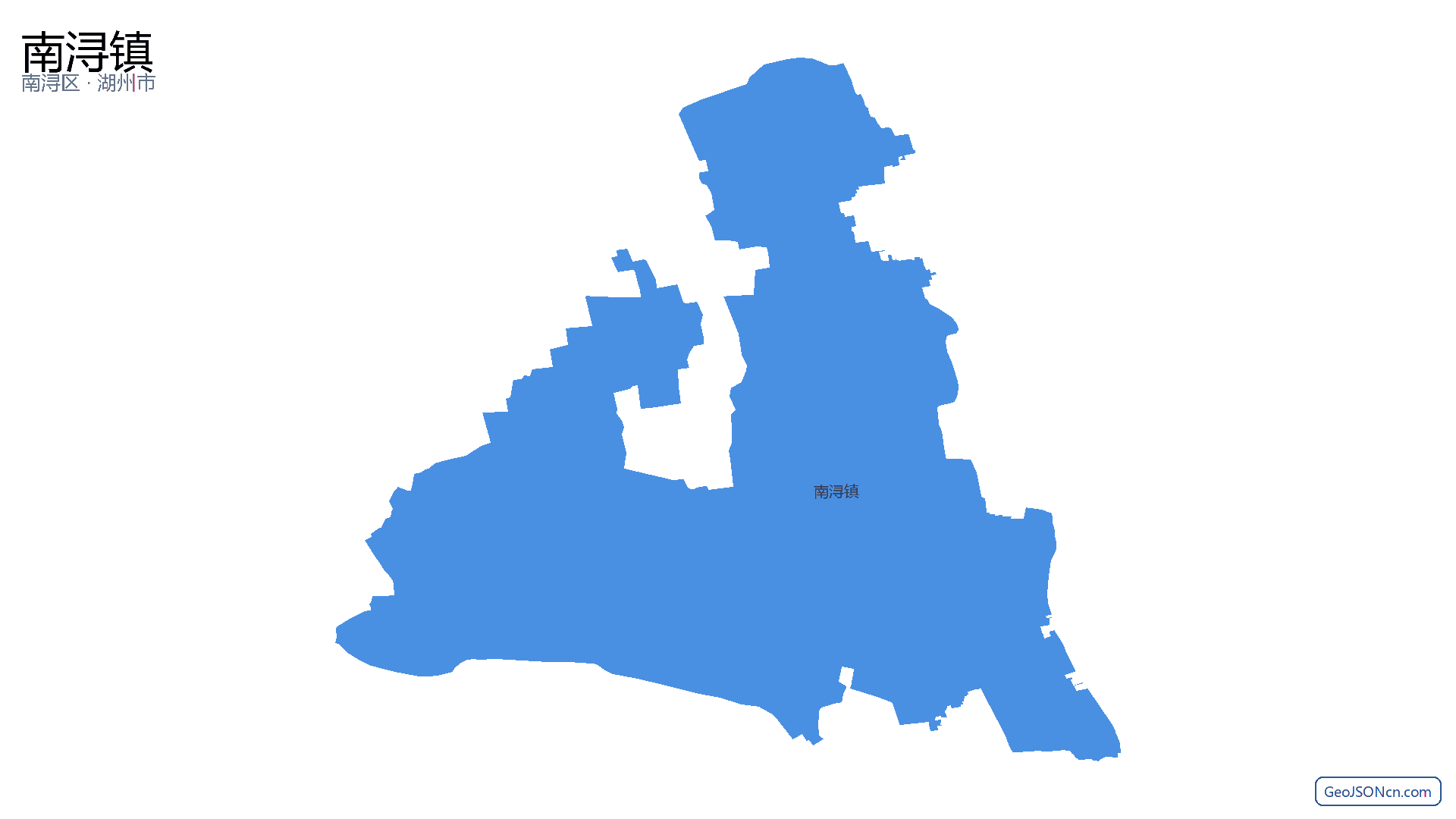 南浔镇行政区划边界地图（南浔区·湖州市）,提供GeoJSON、SHP矢量边界数据下载及高清地图大图(PNG/JPG) - GeoJSONcn.com