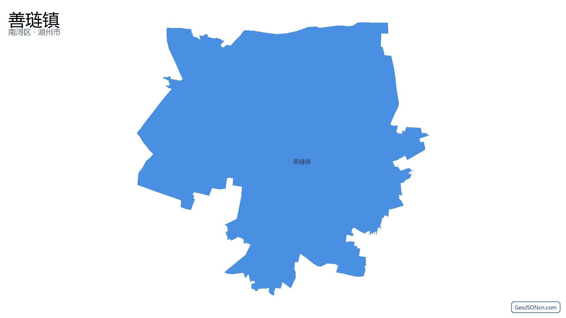 善琏镇行政区划边界地图（南浔区·湖州市）,提供GeoJSON、SHP矢量边界数据下载及高清地图大图(PNG/JPG) - GeoJSONcn.com