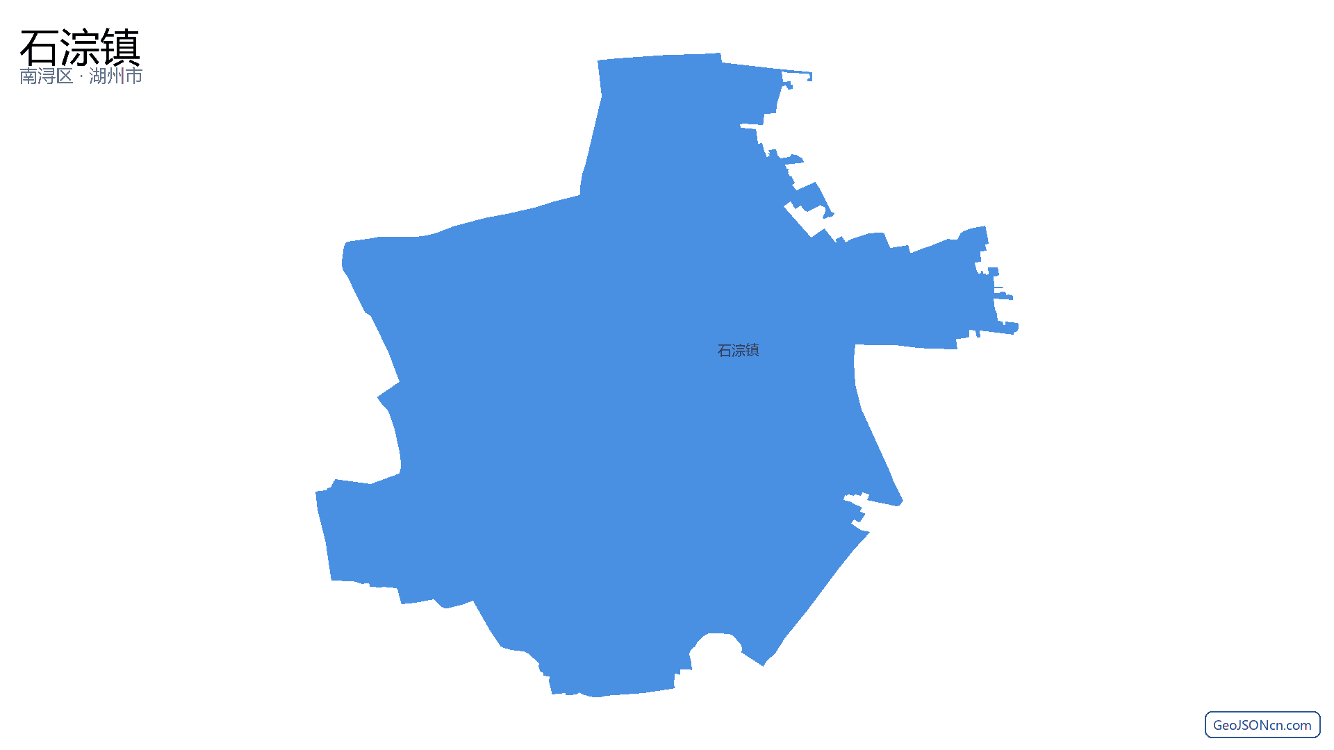 石淙镇行政区划边界地图（南浔区·湖州市）,提供GeoJSON、SHP矢量边界数据下载及高清地图大图(PNG/JPG) - GeoJSONcn.com