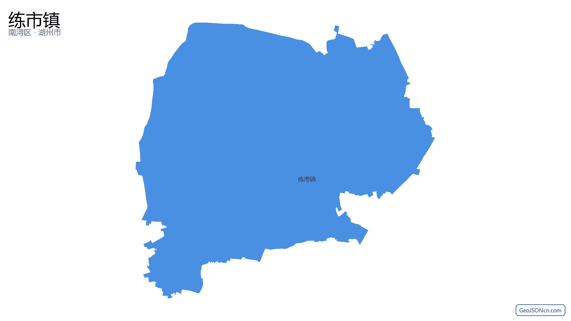 练市镇行政区划边界地图（南浔区·湖州市）,提供GeoJSON、SHP矢量边界数据下载及高清地图大图(PNG/JPG) - GeoJSONcn.com