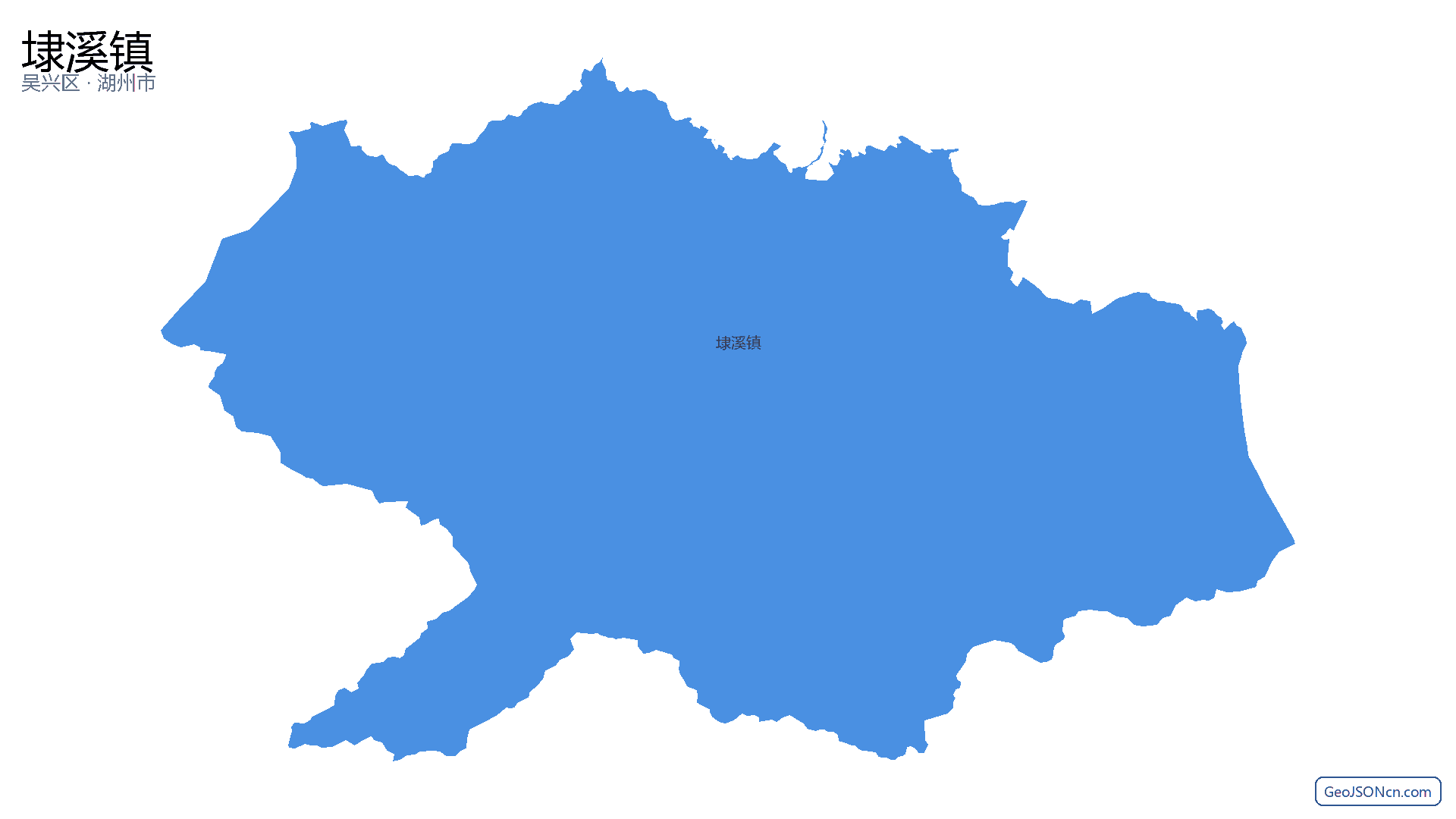 埭溪镇行政区划边界地图（吴兴区·湖州市）,提供GeoJSON、SHP矢量边界数据下载及高清地图大图(PNG/JPG) - GeoJSONcn.com