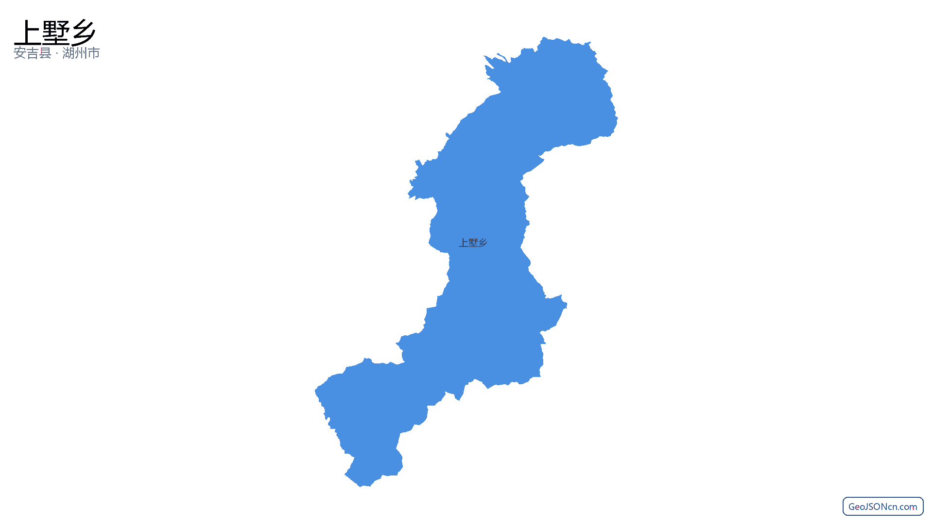 上墅乡行政区划边界地图(安吉县·湖州市),提供GeoJSON、SHP矢量边界数据下载及高清地图大图(PNG/JPG) - GeoJSONcn.com