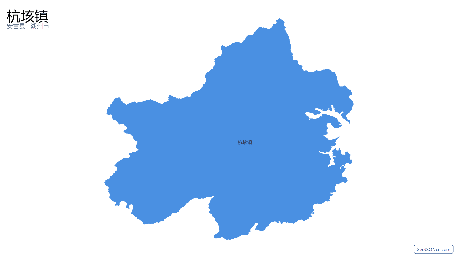 杭垓镇行政区划边界地图（安吉县·湖州市）,提供GeoJSON、SHP矢量边界数据下载及高清地图大图(PNG/JPG) - GeoJSONcn.com