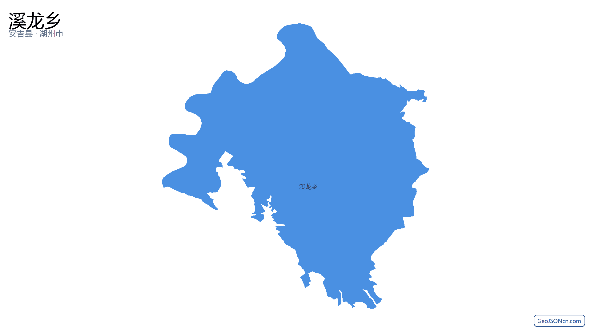 溪龙乡行政区划边界地图(安吉县·湖州市),提供GeoJSON、SHP矢量边界数据下载及高清地图大图(PNG/JPG) - GeoJSONcn.com