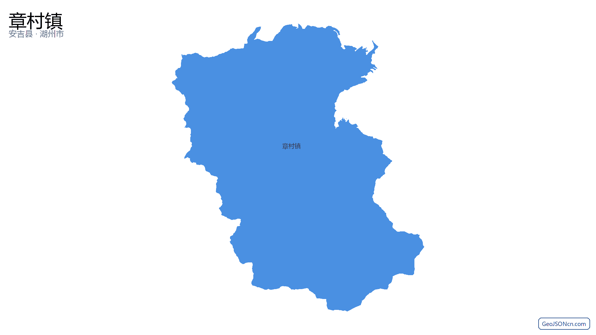 章村镇行政区划边界地图(安吉县·湖州市),提供GeoJSON、SHP矢量边界数据下载及高清地图大图(PNG/JPG) - GeoJSONcn.com