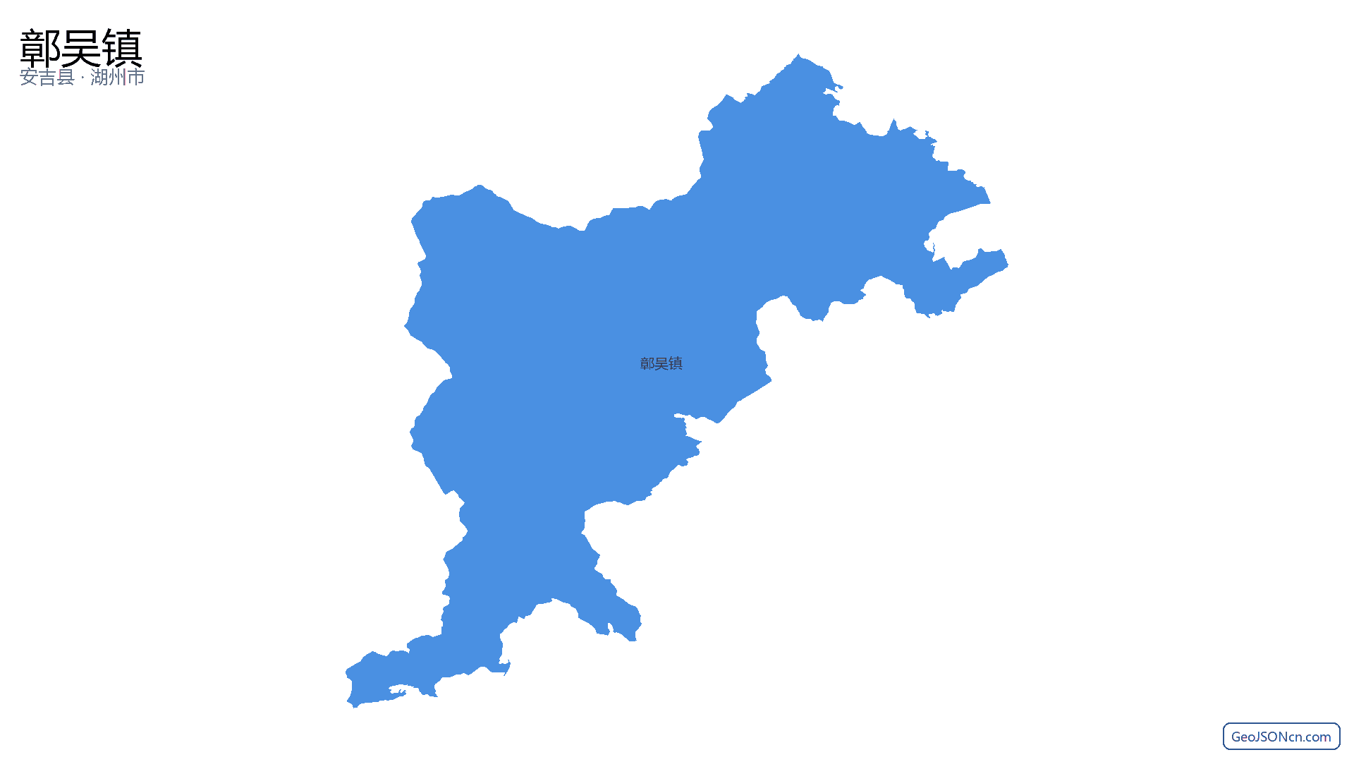 鄣吴镇行政区划边界地图(安吉县·湖州市),提供GeoJSON、SHP矢量边界数据下载及高清地图大图(PNG/JPG) - GeoJSONcn.com