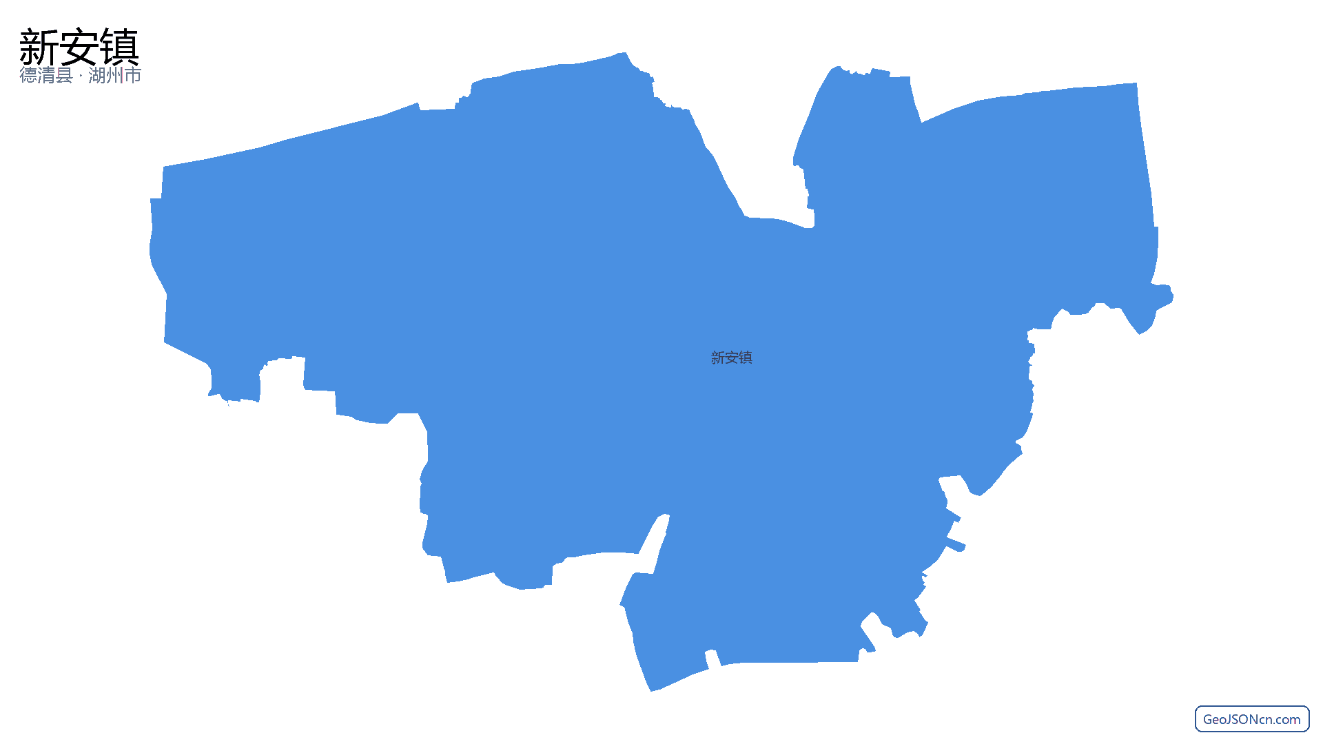 新安镇行政区划边界地图（德清县·湖州市）,提供GeoJSON、SHP矢量边界数据下载及高清地图大图(PNG/JPG) - GeoJSONcn.com