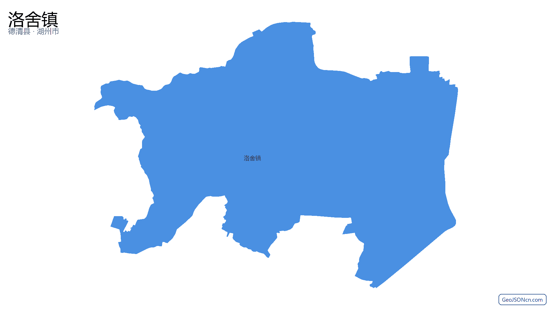 洛舍镇行政区划边界地图（德清县·湖州市）,提供GeoJSON、SHP矢量边界数据下载及高清地图大图(PNG/JPG) - GeoJSONcn.com