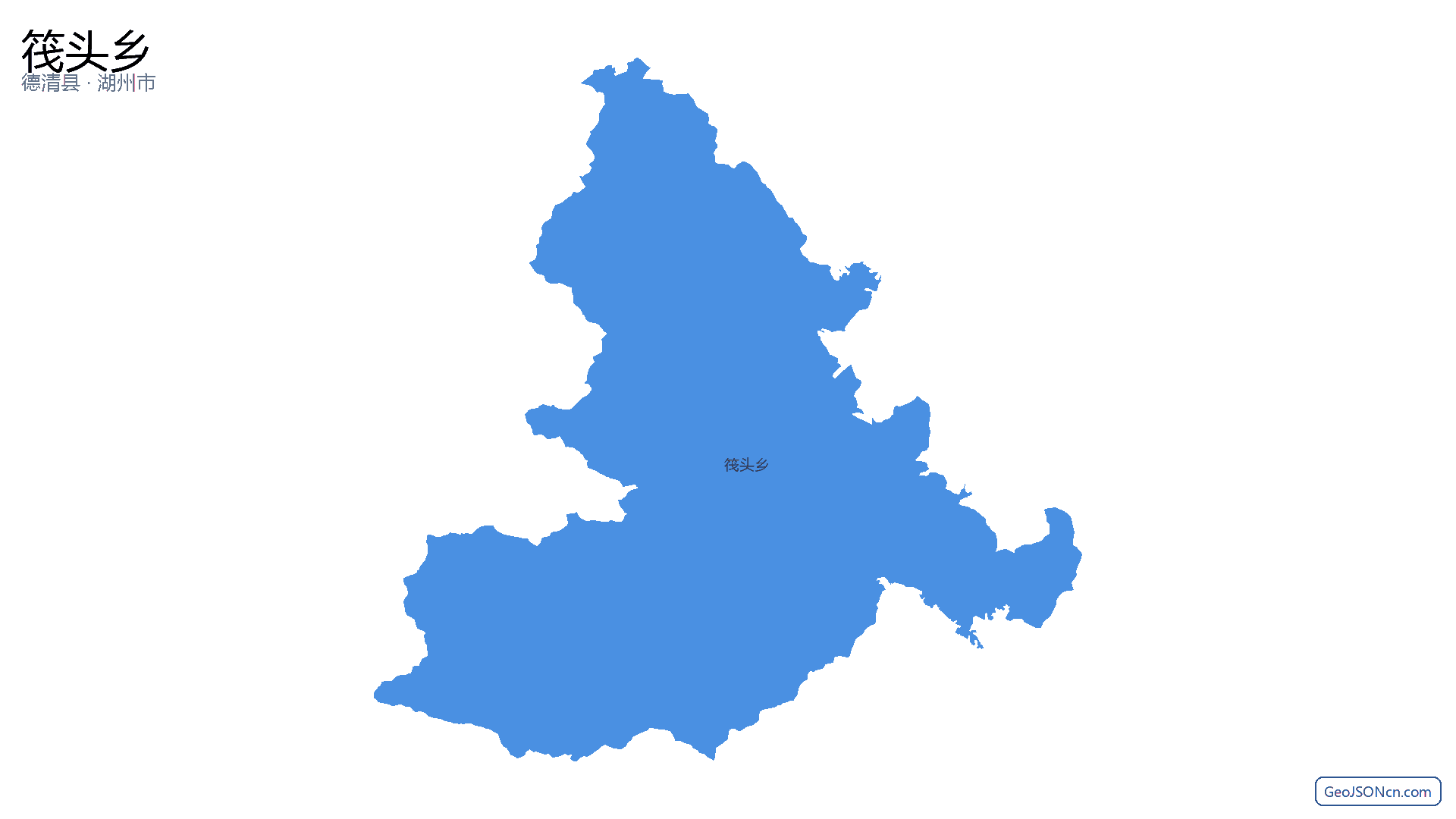 筏头乡行政区划边界地图（德清县·湖州市）,提供GeoJSON、SHP矢量边界数据下载及高清地图大图(PNG/JPG) - GeoJSONcn.com