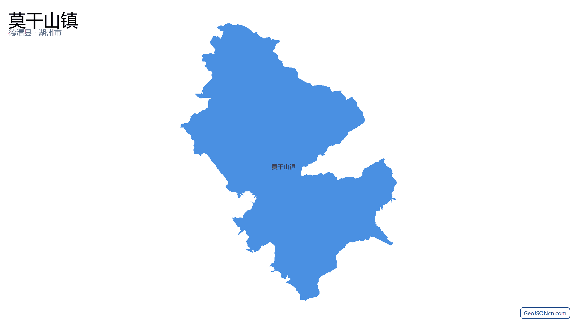 莫干山镇行政区划边界地图(德清县·湖州市),提供GeoJSON、SHP矢量边界数据下载及高清地图大图(PNG/JPG) - GeoJSONcn.com
