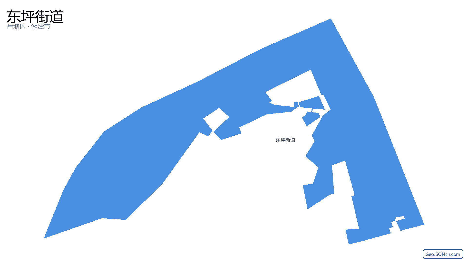 东坪街道行政区划边界地图(岳塘区·湘潭市),提供GeoJSON、SHP矢量边界数据下载及高清地图大图(PNG/JPG) - GeoJSONcn.com